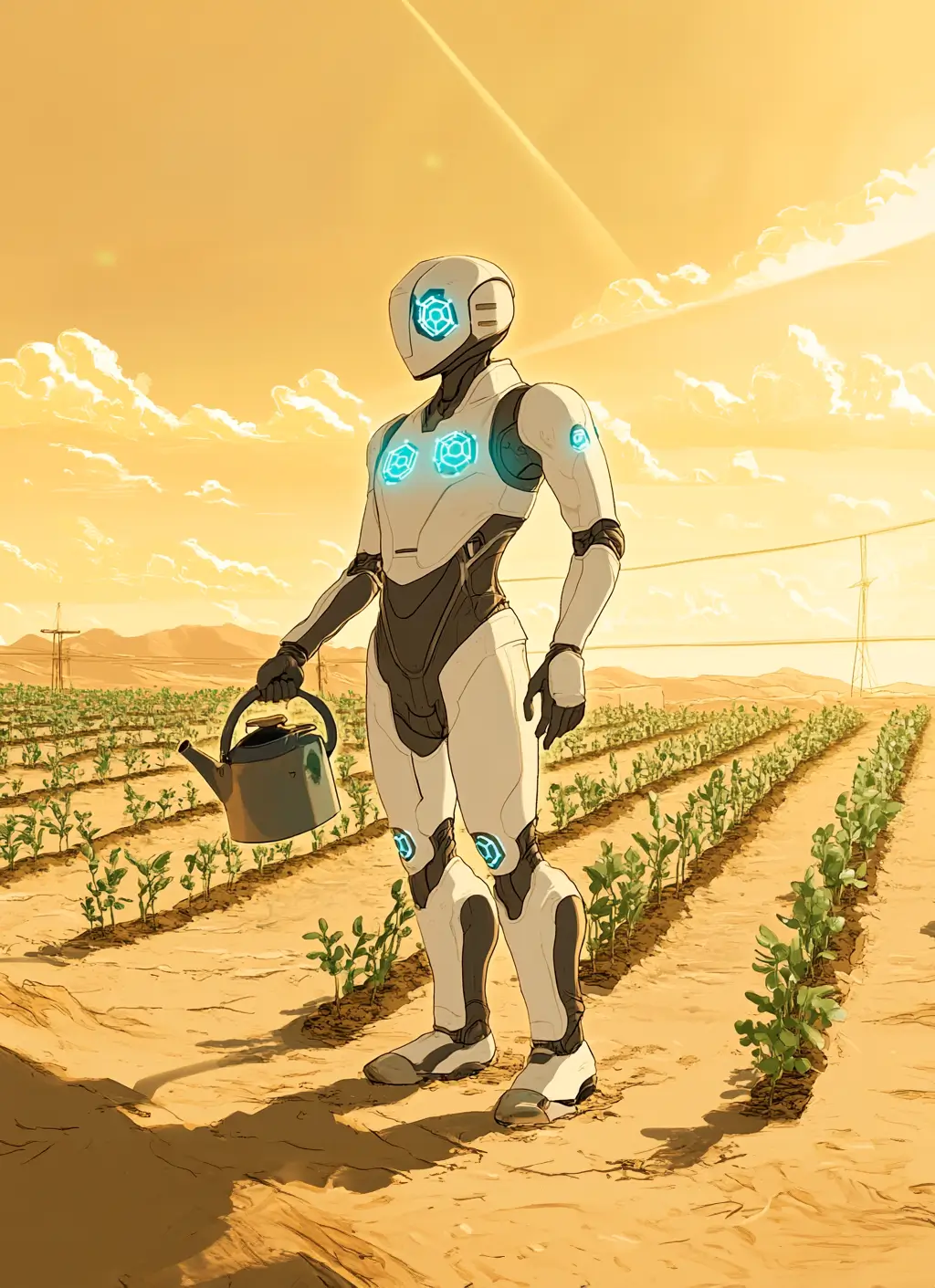 Robot planting jojoba